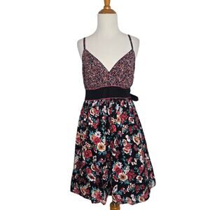 Vintage Y2K Babydoll Dress Floral Summer Romantic Xhilaration Women XXL